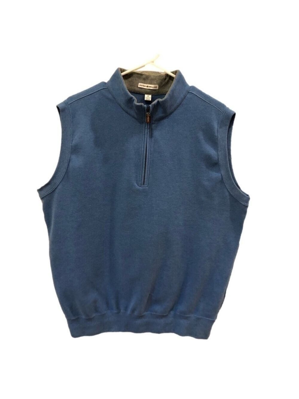 PETER Millar size M light blue cotton quarter zip men’s vest